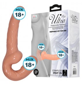 BAILE - Sister Dual-Headed Strapless Strap-On Dildo (L:15.1cm - D:3.6cm)